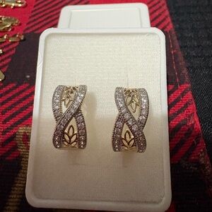 Elegant Gold and Silver Women's Earrings